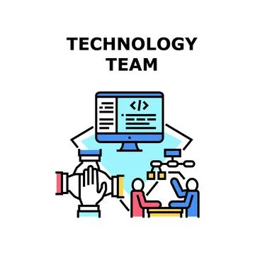 Technology team icon vector illustration Illustrazione stock