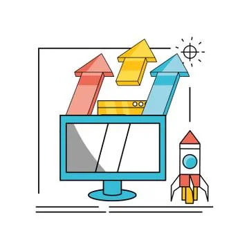 Technology teamwork to development process イラスト素材