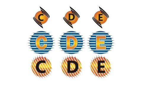 Technology Template Design Initial Set Stock-Illustration