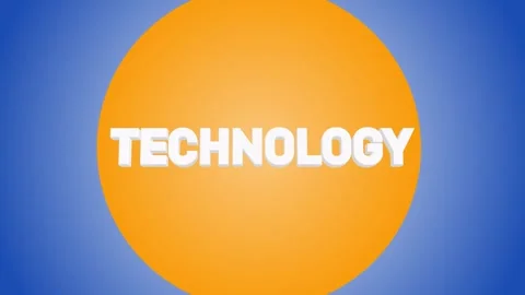 TECHNOLOGY text 3D Transition 4k 動画素材 271119981