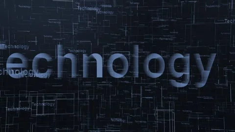 Technology text animation background Stock Footage 259367637