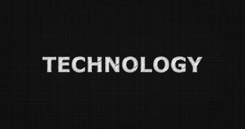 TECHNOLOGY text on board Stock Illustration