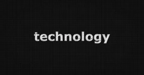 TECHNOLOGY text on board Stock Illustration