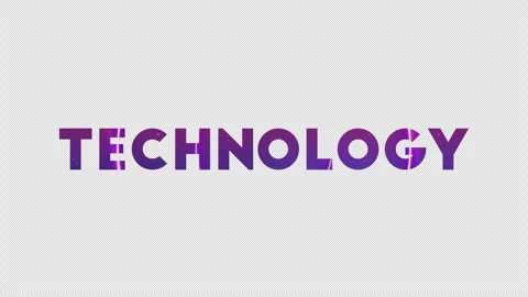 TECHNOLOGY Text Reveal Animation with Digital Effect Stock Footage 311702585
