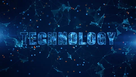Technology Text, Technology digital data connection, Futuristic abstract back Stock Footage 144520527