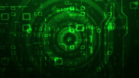 Technology theme green background Stock Footage 49366019