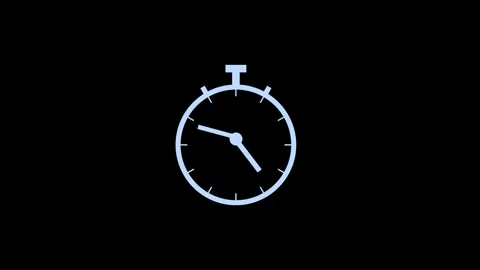 Technology Time Concept Spinning Clock Icon Animation Stock Footage 325331818