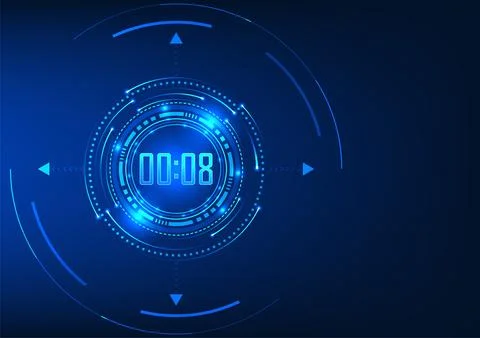 Technology time with technology circle The rapid development of technology .. 스톡 일러스트