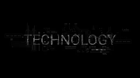 Technology tint HUD word text style of computer Data Information internet 2D Video stock 292107372