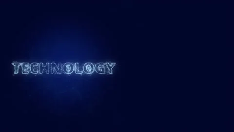 Technology title with plexus effect. Connected lines with dots. Lines title Stock Footage 170522739