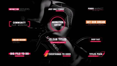 Technology Titles Animation Display 库存 After Effects