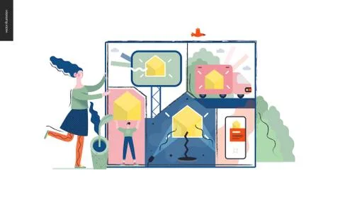 Technology topic illustration Stock Illustration