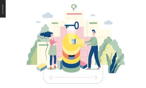 Technology topic illustration Stock Illustration