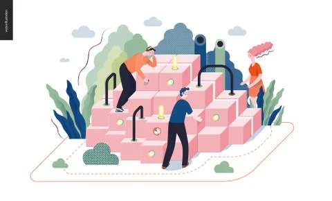 Technology topic illustration Stock Illustration