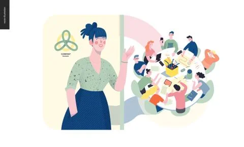 Technology topic illustration Stock Illustration