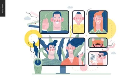 Technology topic illustration Stock Illustration