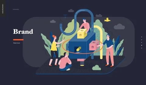 Technology topic illustration Stock Illustration