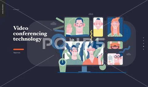 Technology topic illustration Stock Illustrationen
