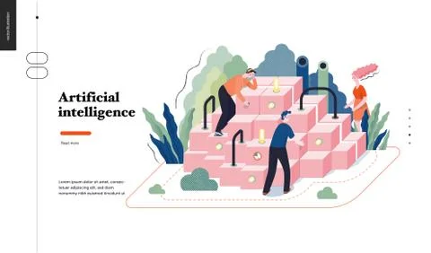 Technology topic illustration Stock Illustration