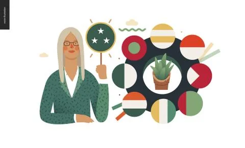 Technology topic illustration Stock Illustration