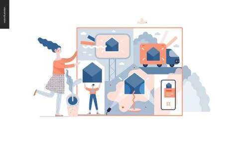 Technology topic illustration Stock Illustration