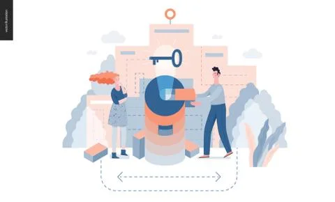 Technology topic illustration Stock Illustration