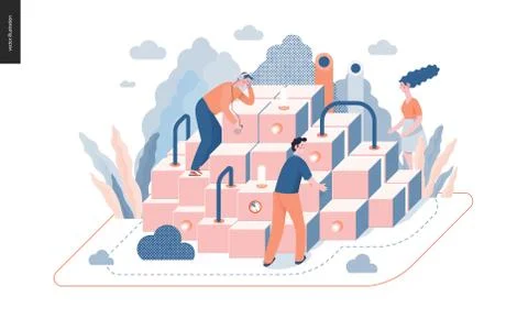 Technology topic illustration Stock Illustration