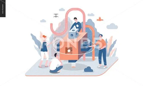 Technology topic illustration Stock Illustrationen
