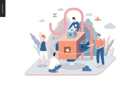 Technology topic illustration Stock Illustration