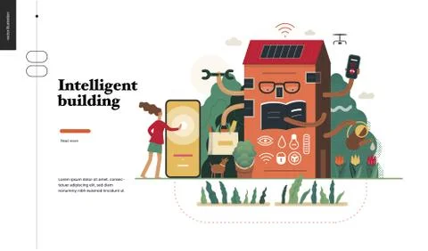 Technology topic illustration Stock Illustration