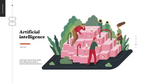 Technology topic illustration Stock Illustration