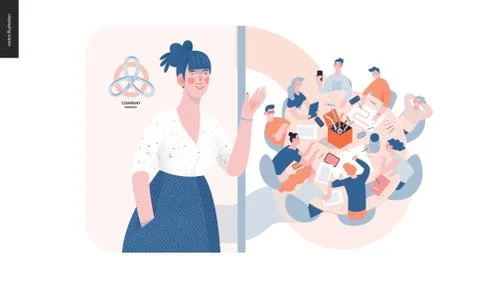 Technology topic illustration Stock Illustration