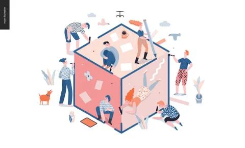 Technology topic illustration Stock Illustration