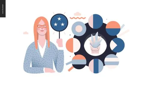 Technology topic illustration Stock Illustration