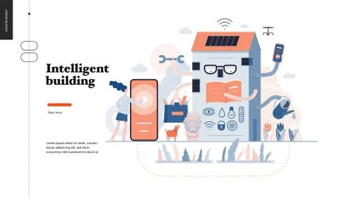 Technology topic illustration Stock Illustration