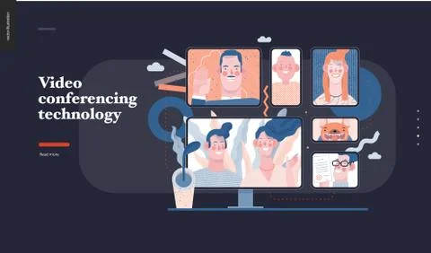 Technology topic illustration Stock Illustration