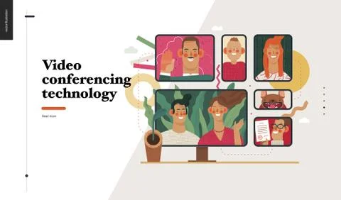 Technology topic illustration Stock Illustration