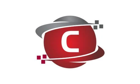 Technology Transfer Letter C Stock Illustration
