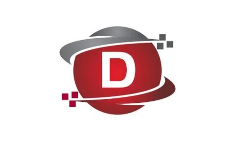Technology Transfer Letter D Stock Illustration