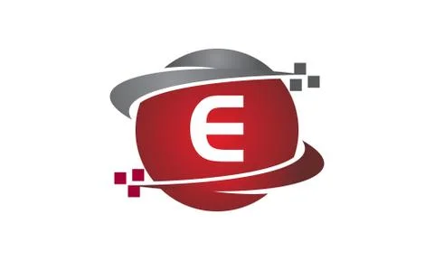 Technology Transfer Letter E Stock Illustration