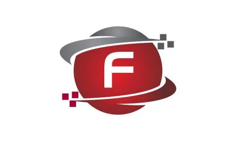 Technology Transfer Letter F Stock Illustration