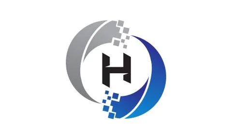 Technology Transfer Letter H Stock Illustration