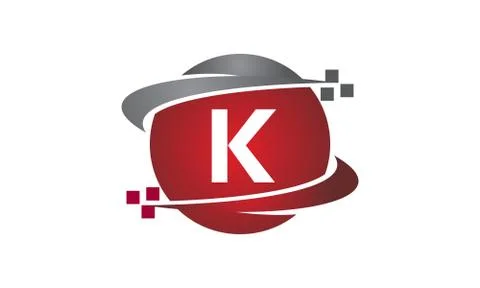 Technology Transfer Letter K Stock Illustration