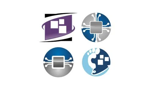 Technology transfer Template Set Stock-Illustration