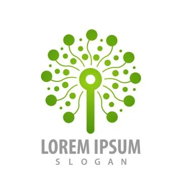 Technology tree concept design. Symbol graphic template element vector Stock Illustration