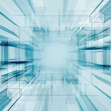 Technology tunnel 3d rendering Illustrazione stock