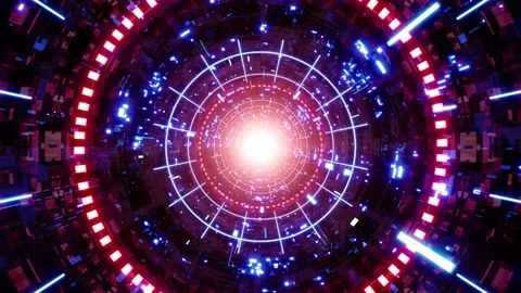 Technology tunnel background loop 4k Stock Footage 229897641