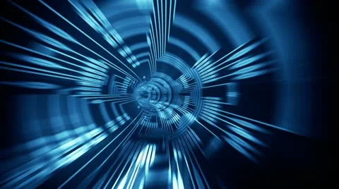 Technology tunnel, Binary data transfer. Network Internet Communication loop Stock Footage 21492358