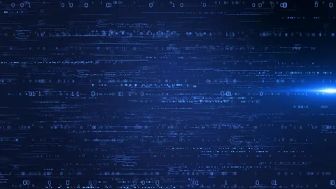 Technology Tunnel, Digital Lines, Big Data, Information Flow, Futuristic Matrix Stock Footage 247359499