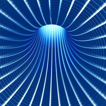 Technology tunnel graphic background 3d rendering Stock Illustration